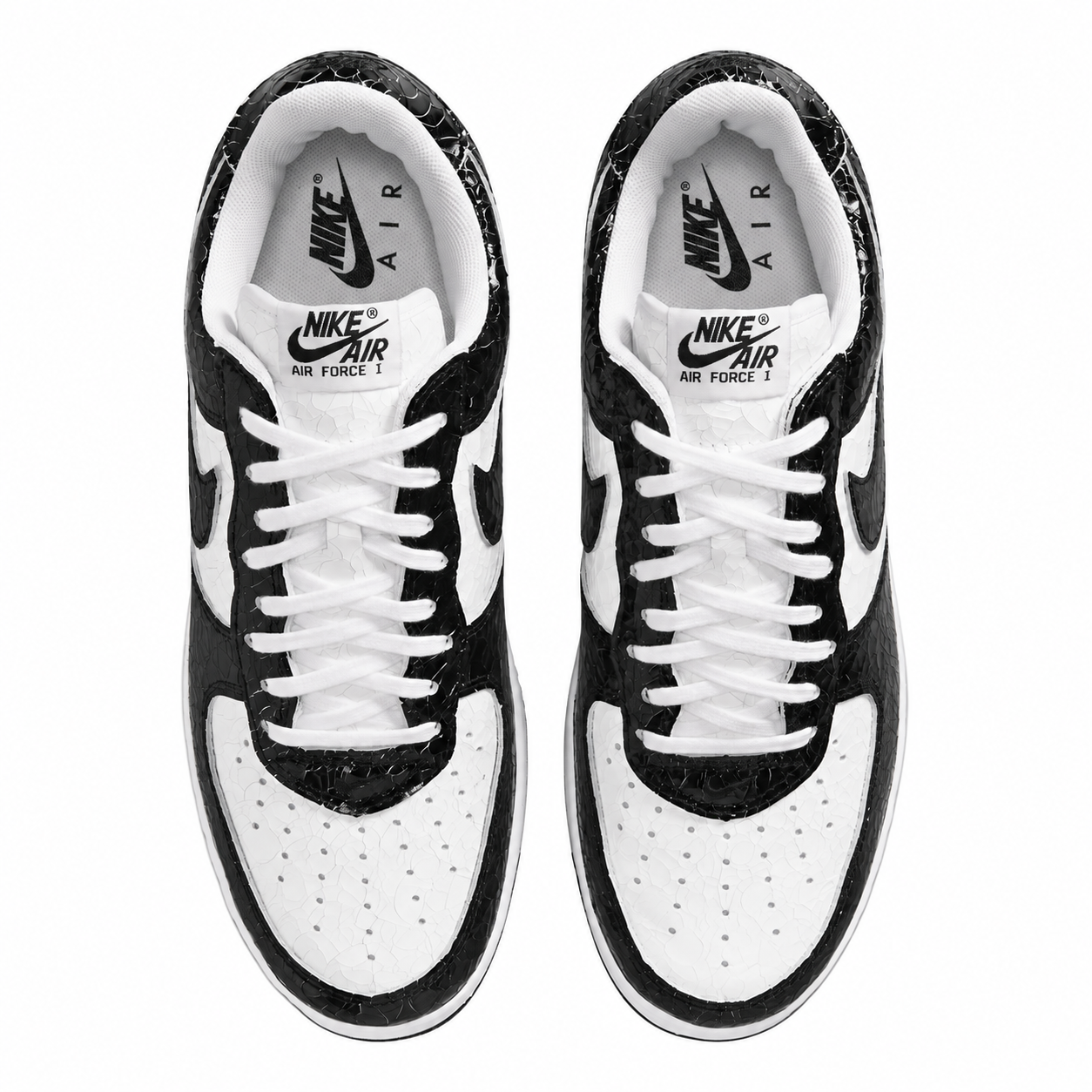 Nike Air Force 1 '01 Premium Cracked Leather JA0248-300 in Black / White - view 5