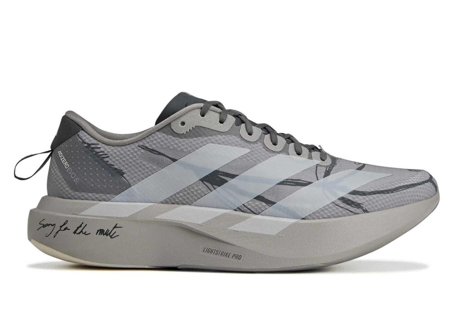 Men's Adidas x Song for the Mute Adizero EVO SL Shoes in Dove Grey 1