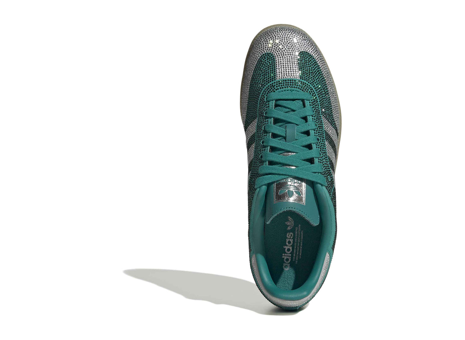 Women's Adidas Samba OG in Equipment Green / Silver Metallic / Gum — view 4