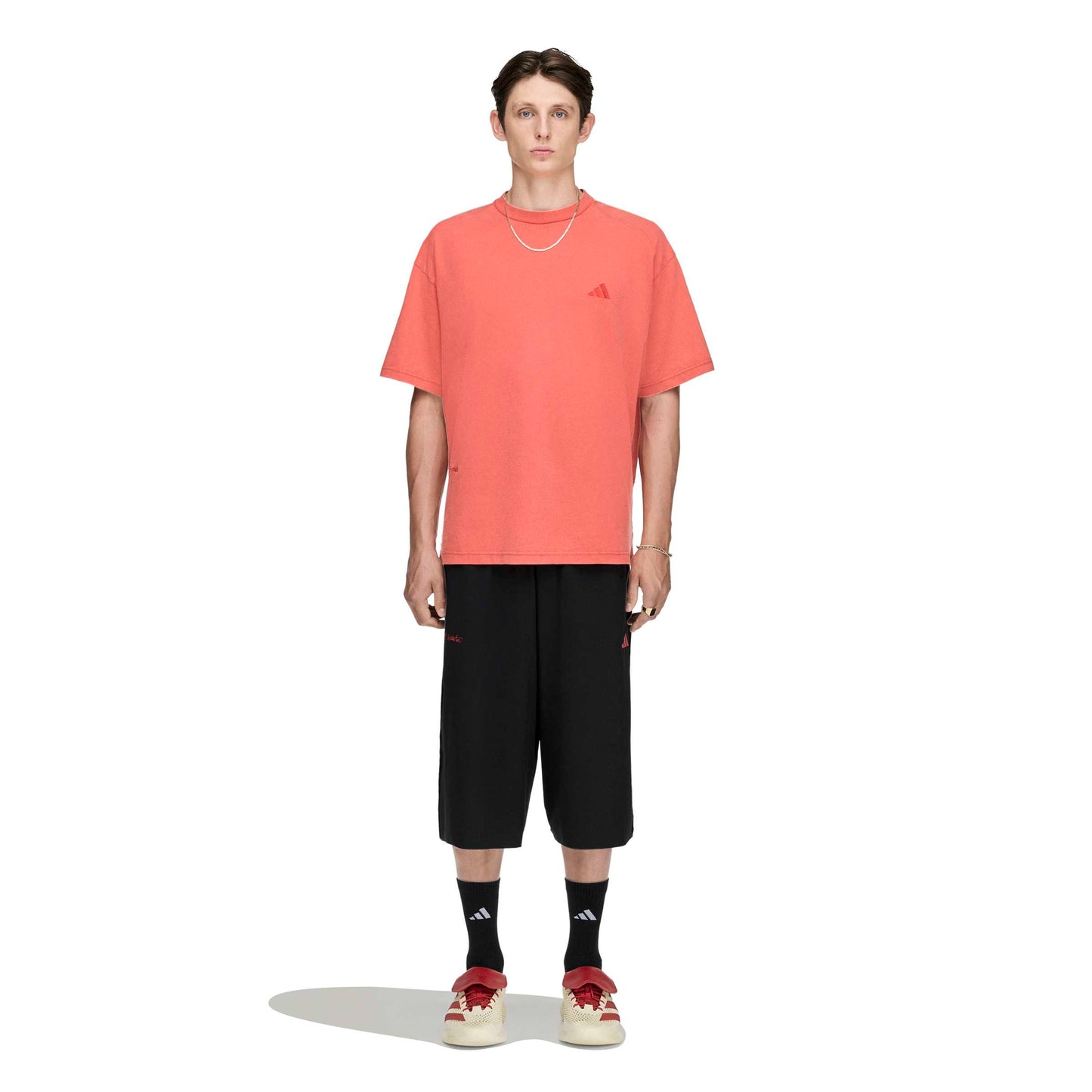 Adidas x Tyrrell Winston Long Shorts in Black – on model front