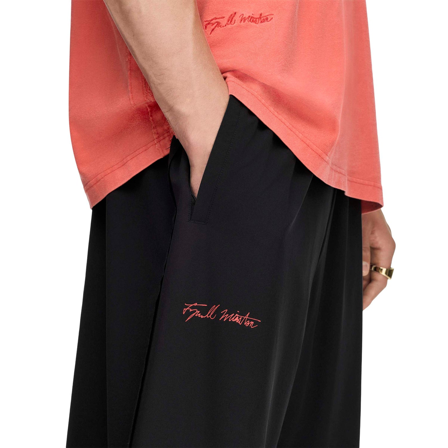Adidas x Tyrrell Winston Long Shorts in Black – detail