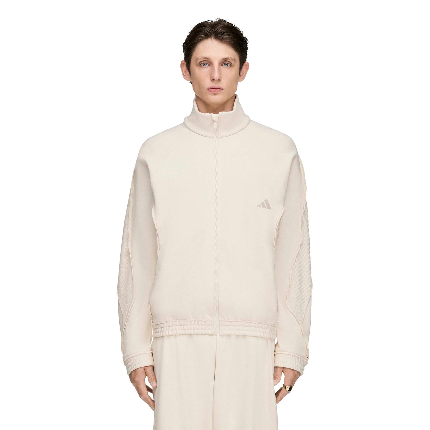 Adidas x Tyrrell Winston Stadium Track Top in Wonder White – on model front