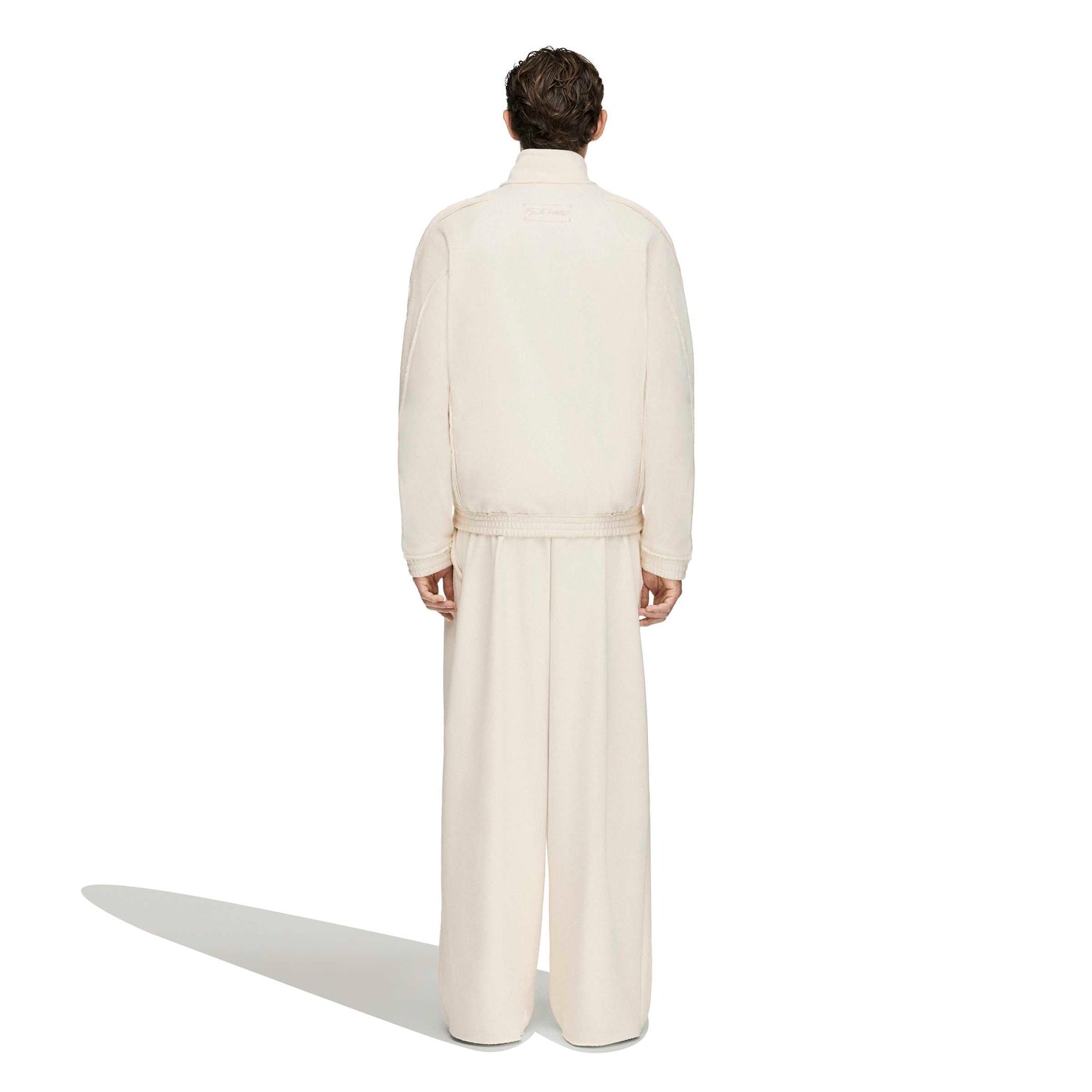 Adidas x Tyrrell Winston Stadium Track Top in Wonder White – on model back
