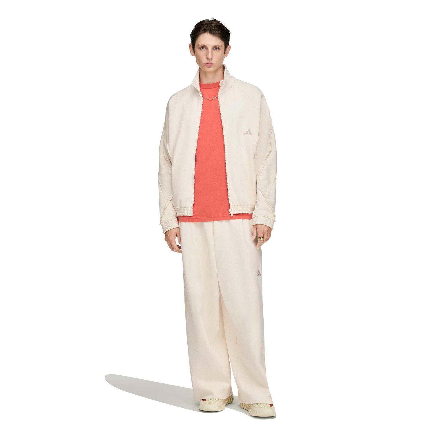 Adidas x Tyrrell Winston Stadium Track Top in Wonder White – on model