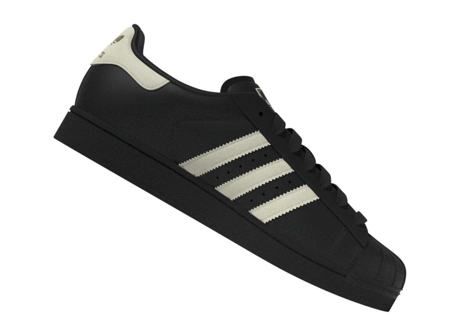 Adidas Superstar II KZ6730 Core Black Cream White angled lateral view