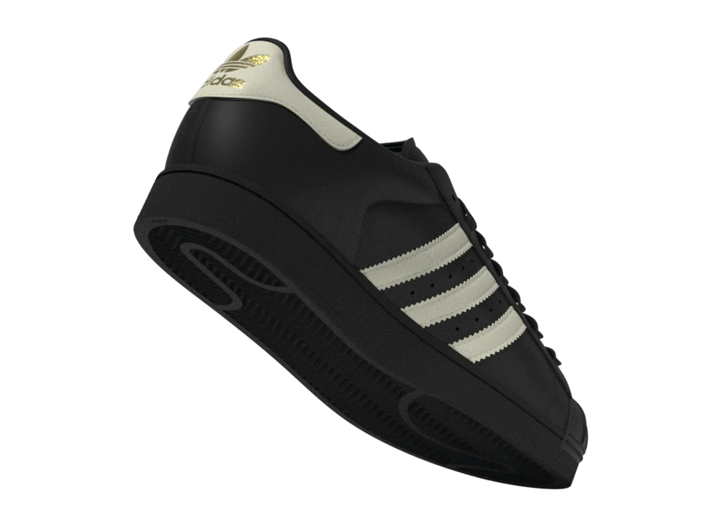 Adidas Superstar II KZ6730 Core Black Cream White heel and outsole view