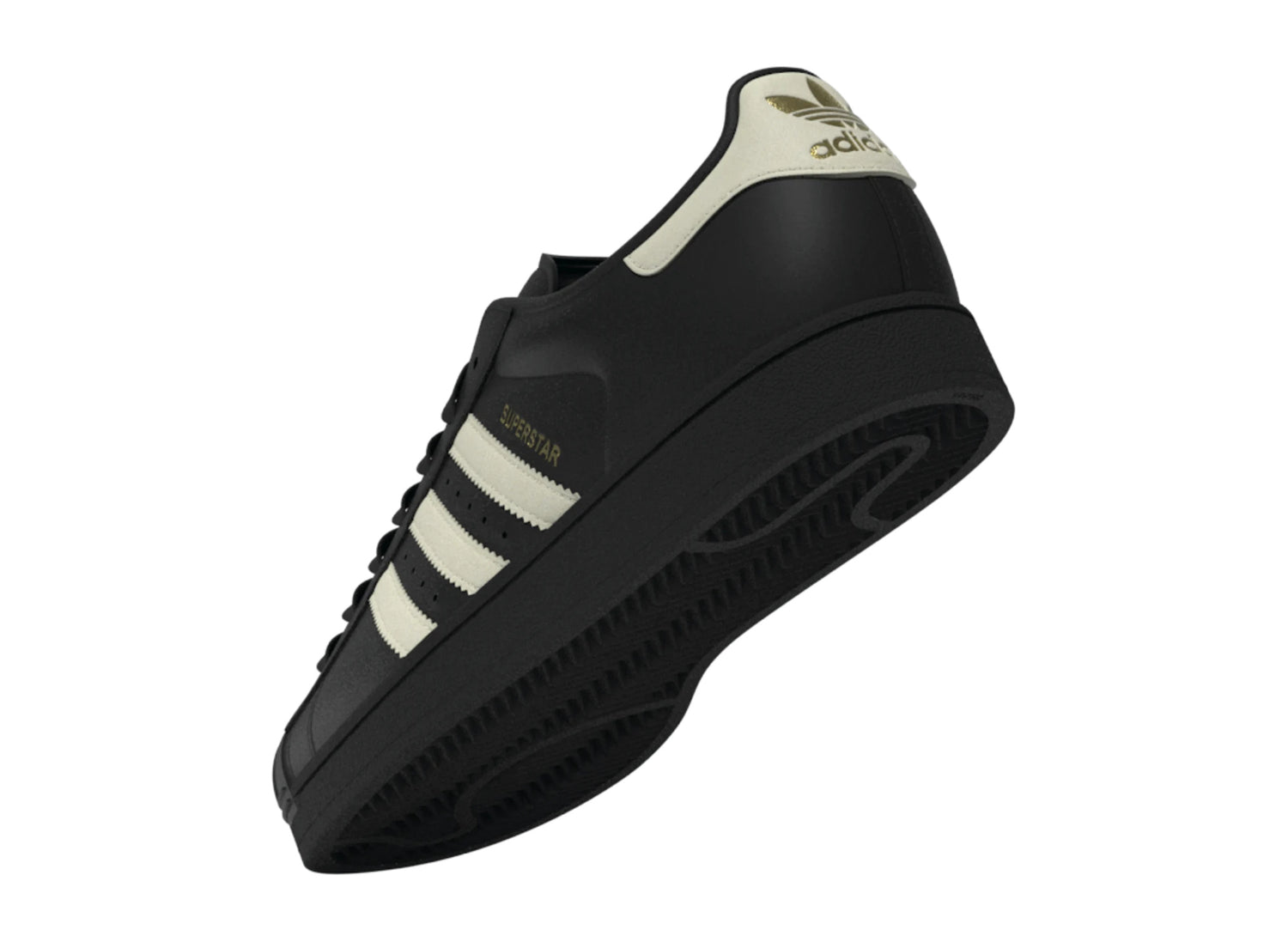 Adidas Superstar II KZ6730 Core Black Cream White alternate heel and outsole view