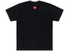 Comme des Garçons Play Red Emblem Back Logo T-Shirt in Black