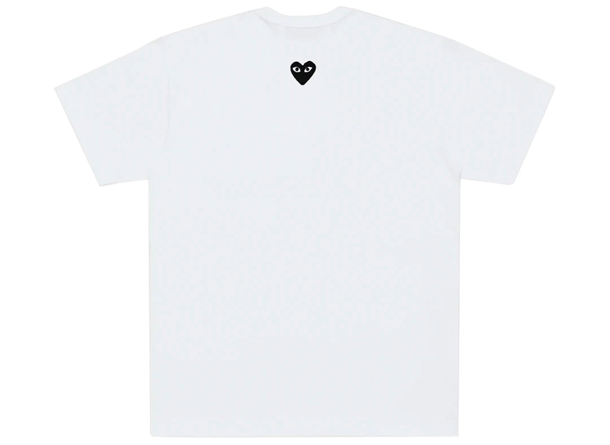 Comme des Garçons Play Black Emblem Back Logo T-Shirt in White
