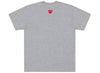 Comme des Garçons Play Red Emblem Back Logo T-Shirt in Grey