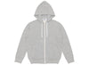Comme des Garçons Play Red Emblem Back Logo Full Zip Hoodie in Grey