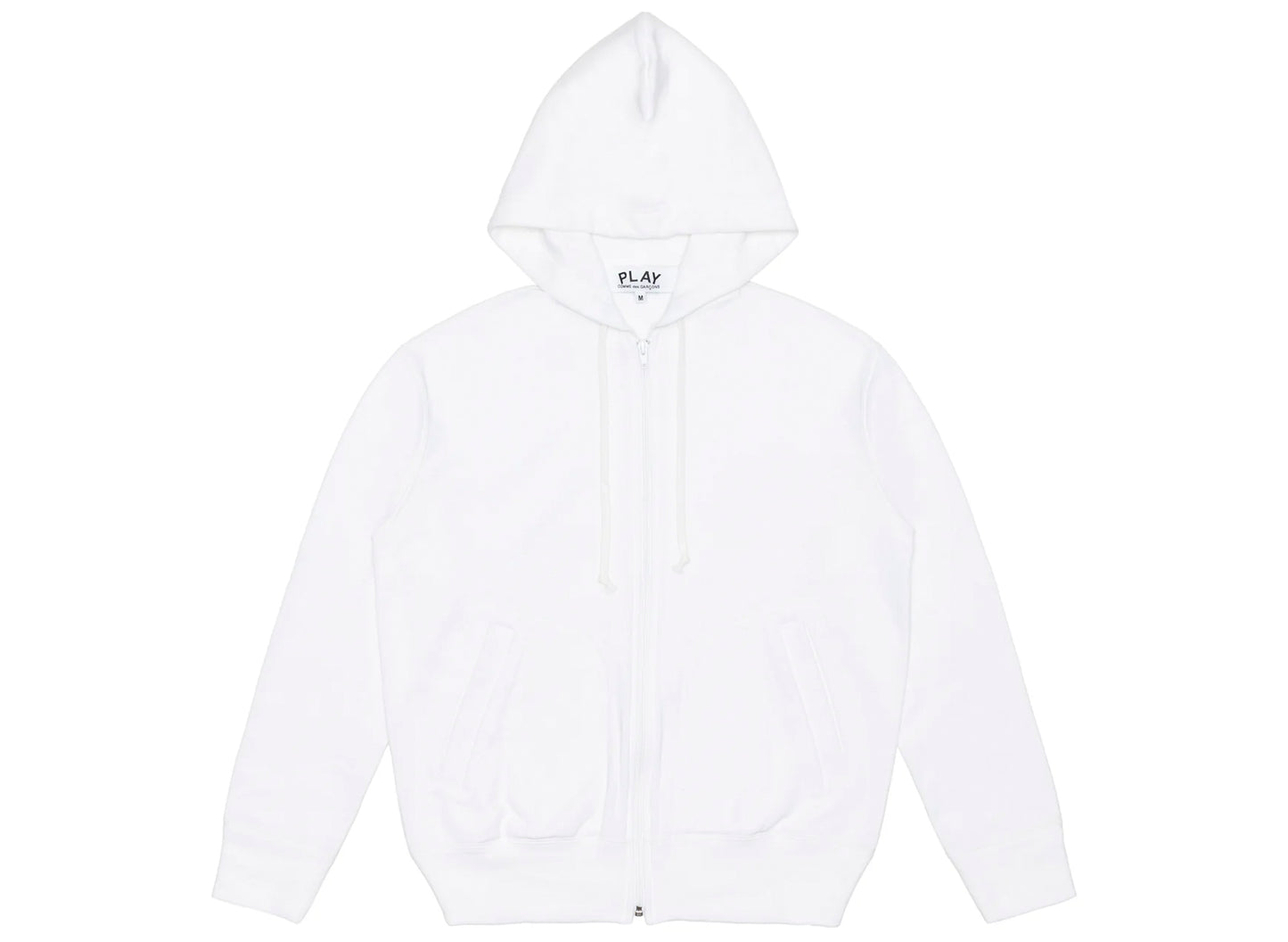Comme des Garçons Play Black Emblem Back Logo Full Zip Hoodie in Comme des Garçons Play Black Emblem Back Logo Full Zip Hoodie in
