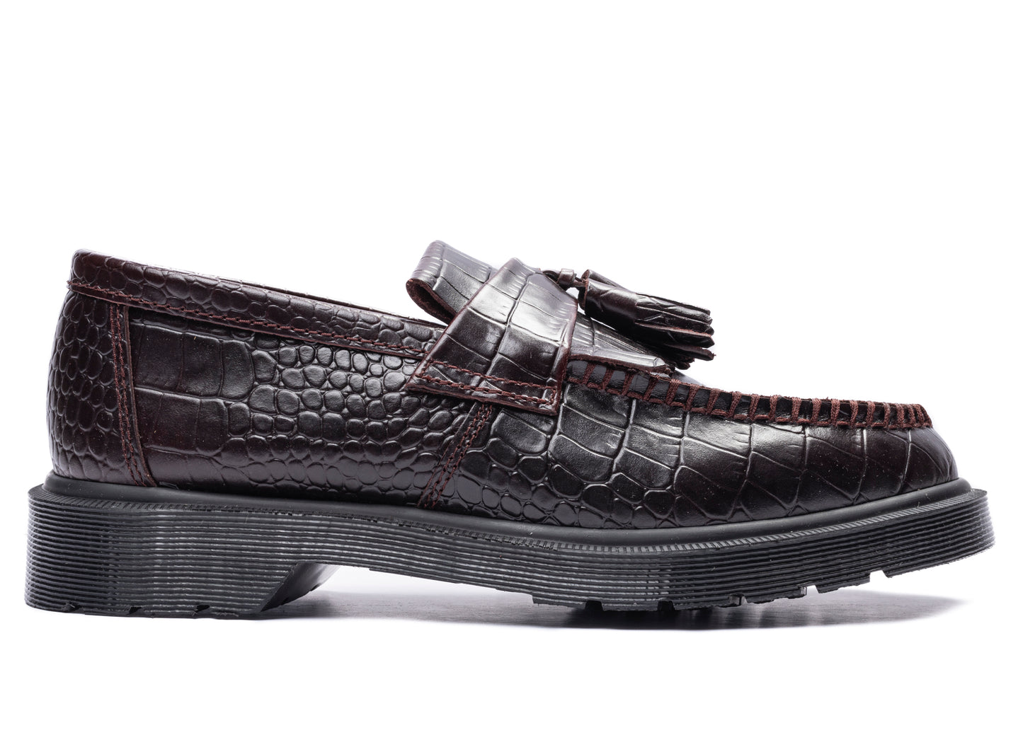 Dr. Martens Adrian Croc Atlas Croc Emboss in Spiced Brown