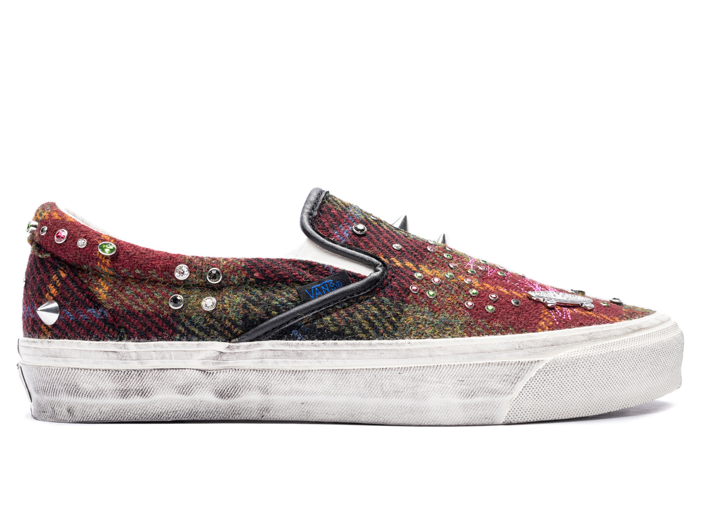Vans x Harris Tweed LX Classic Slip-On 98 in Red / Multi