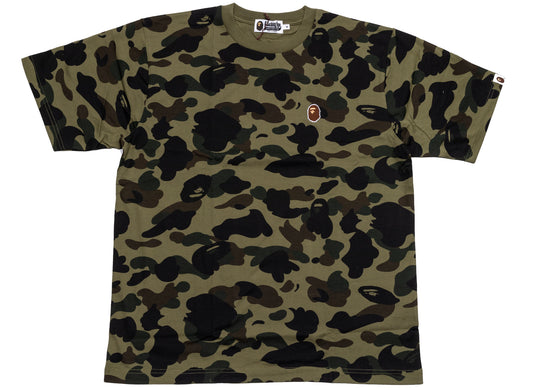A Bathing Ape 1st Camo One Point Tee in Green xld