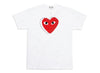 Comme des Garçons PLAY Stud Print Heart Tee in White