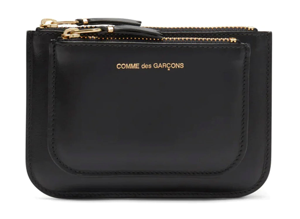 Comme des Garçon Outside Pocket Zip Pouch in Black