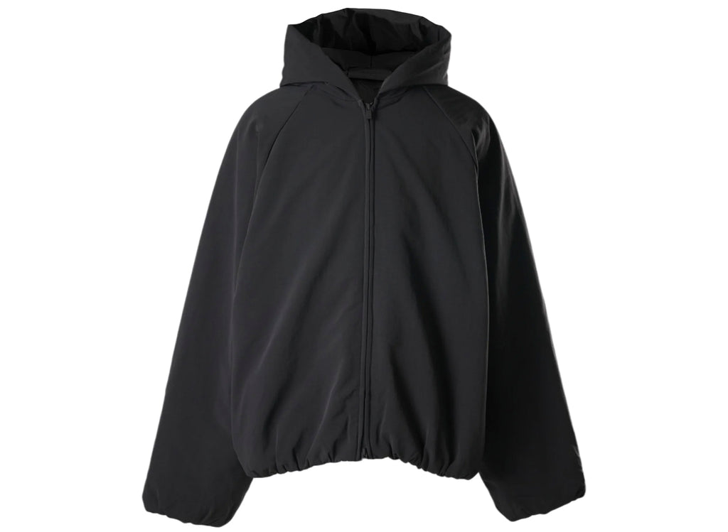 Fear of God Essentials Military Nylon Hooded Jacket in Black