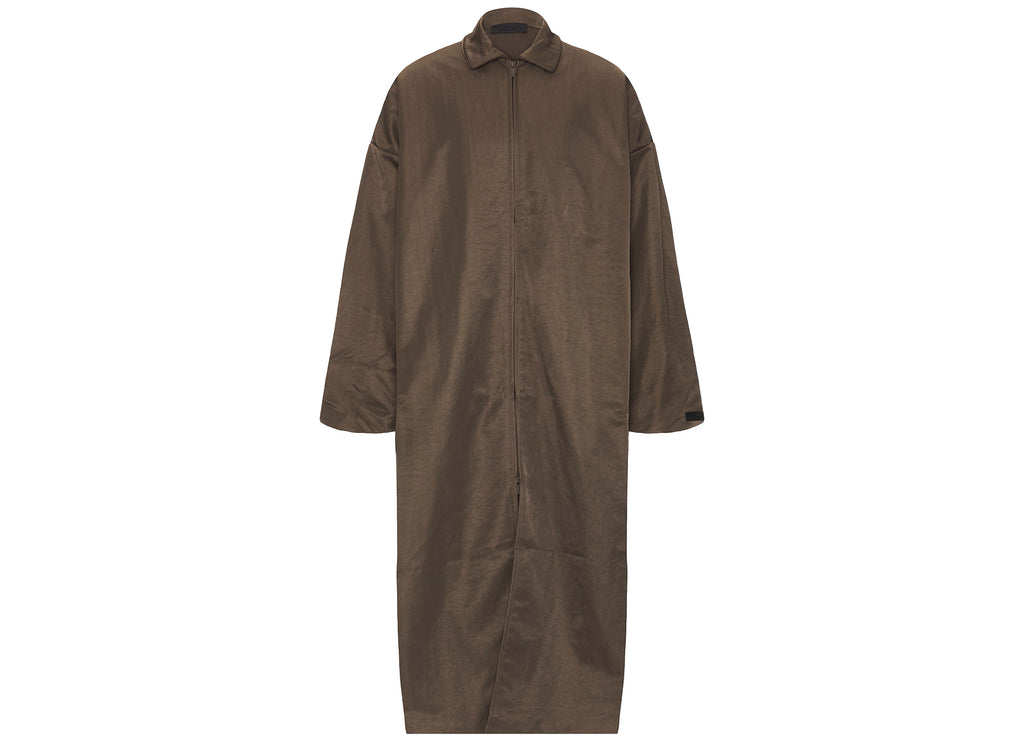 Fear of God Essentials Textured Nylon Trench in Brown