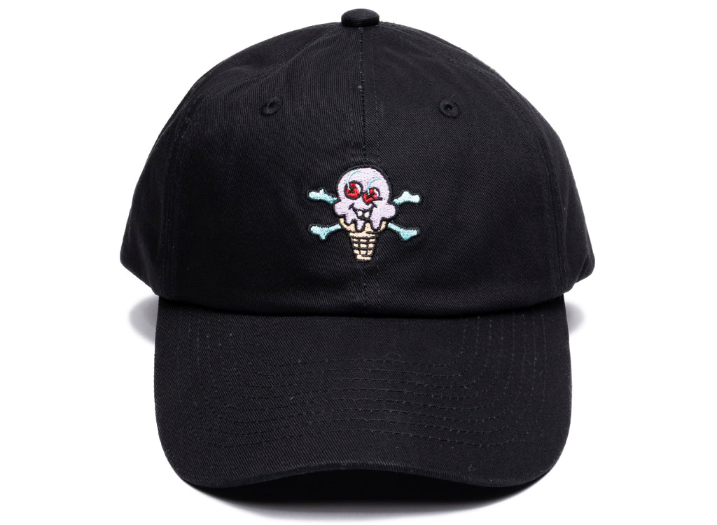 Ice Cream Cones n Bones Hat in Black