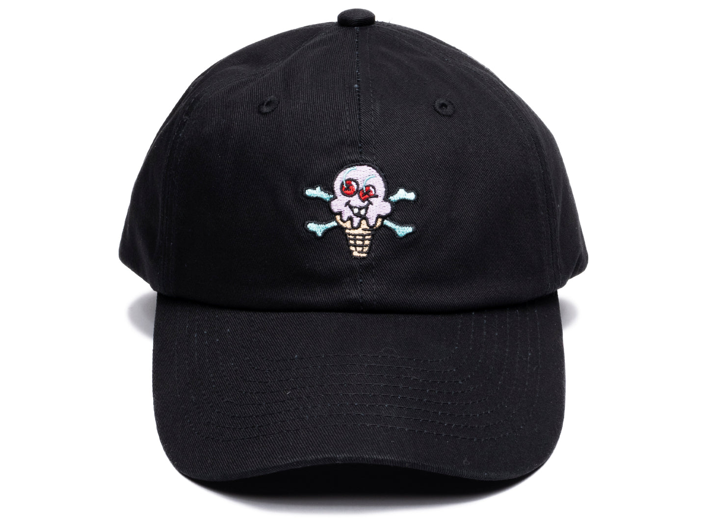 Ice Cream Cones n Bones Hat in Black