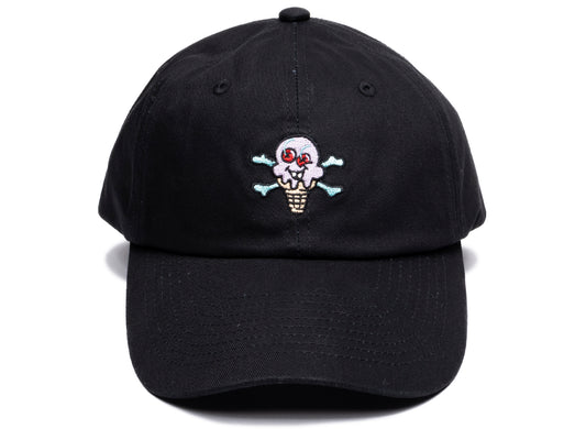 Ice Cream Cones n Bones Hat in Black