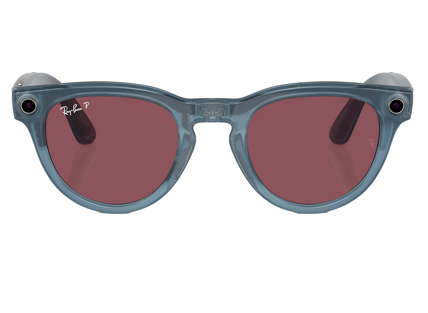 Ray-Ban Meta Headliner in Shiny Jeans Blue w/ Polarized Dusty Red Lenses xld