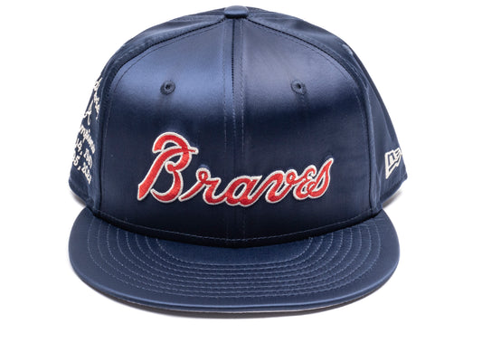 New Era Satin Script Atlanta Braves Hat