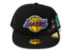 New Era Tonal Florals Los Angeles Lakers Fitted Hat in Black