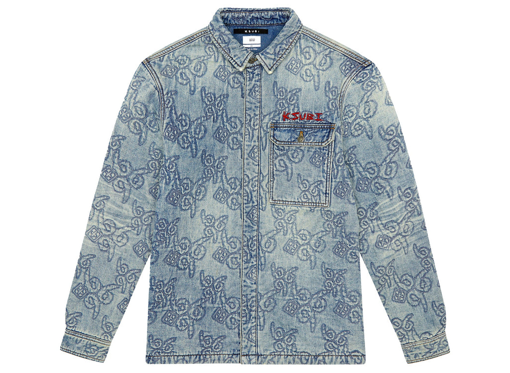 Ksubi x Juice WRLD 999 Quilted L/S Button-Up Shirt