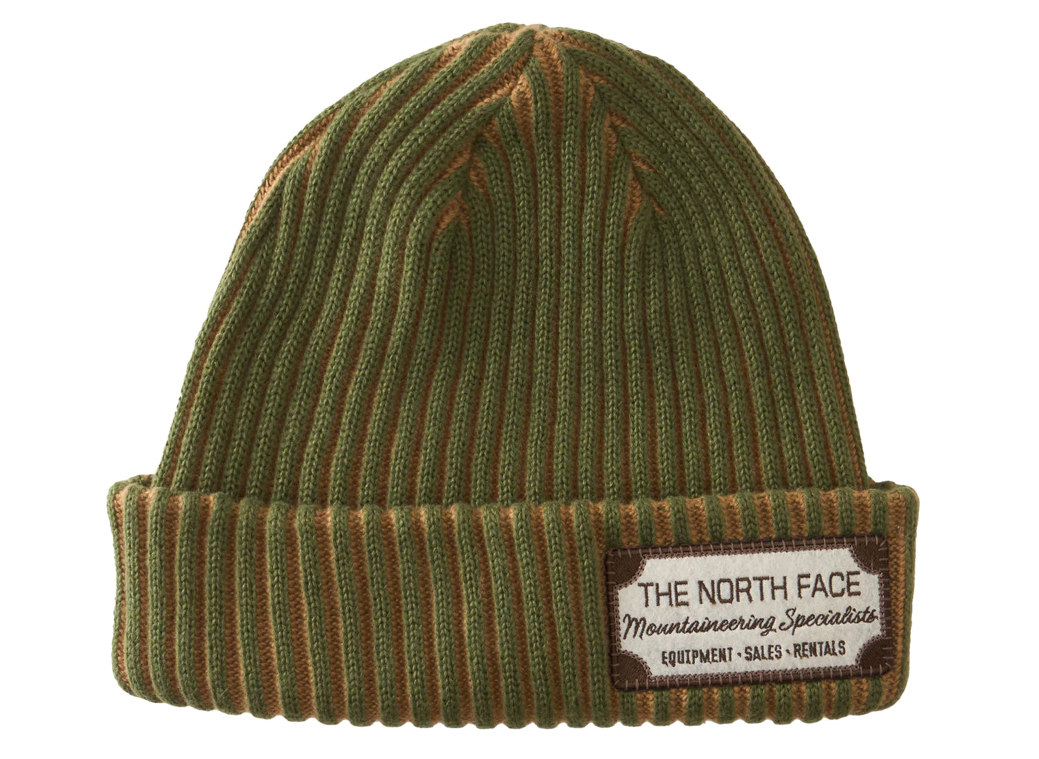 The North Face Salty Lined SE Beanie in Woodland Green and Mountain, unisex beanie