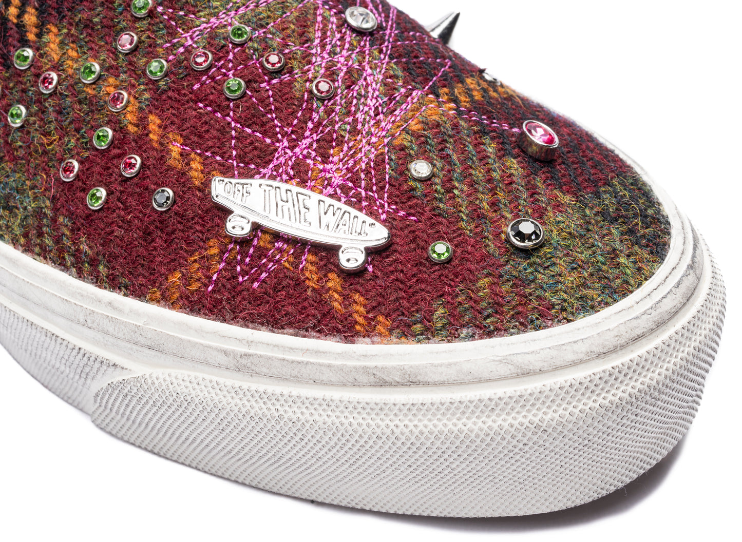 Vans x Harris Tweed LX Classic Slip-On 98 in Red / Multi