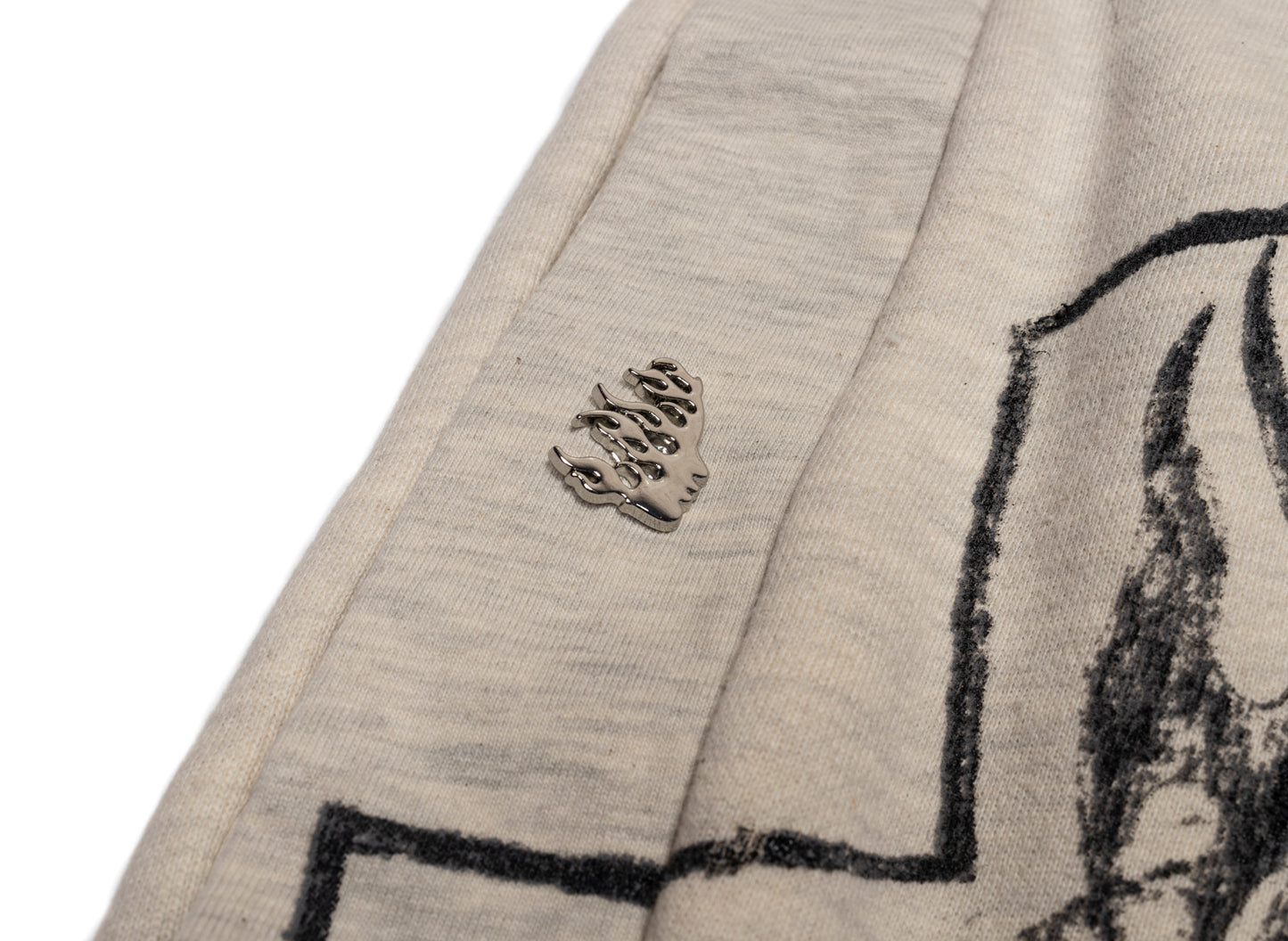 Hellstar Graffitti Mirror Face Sweatpants in Grey