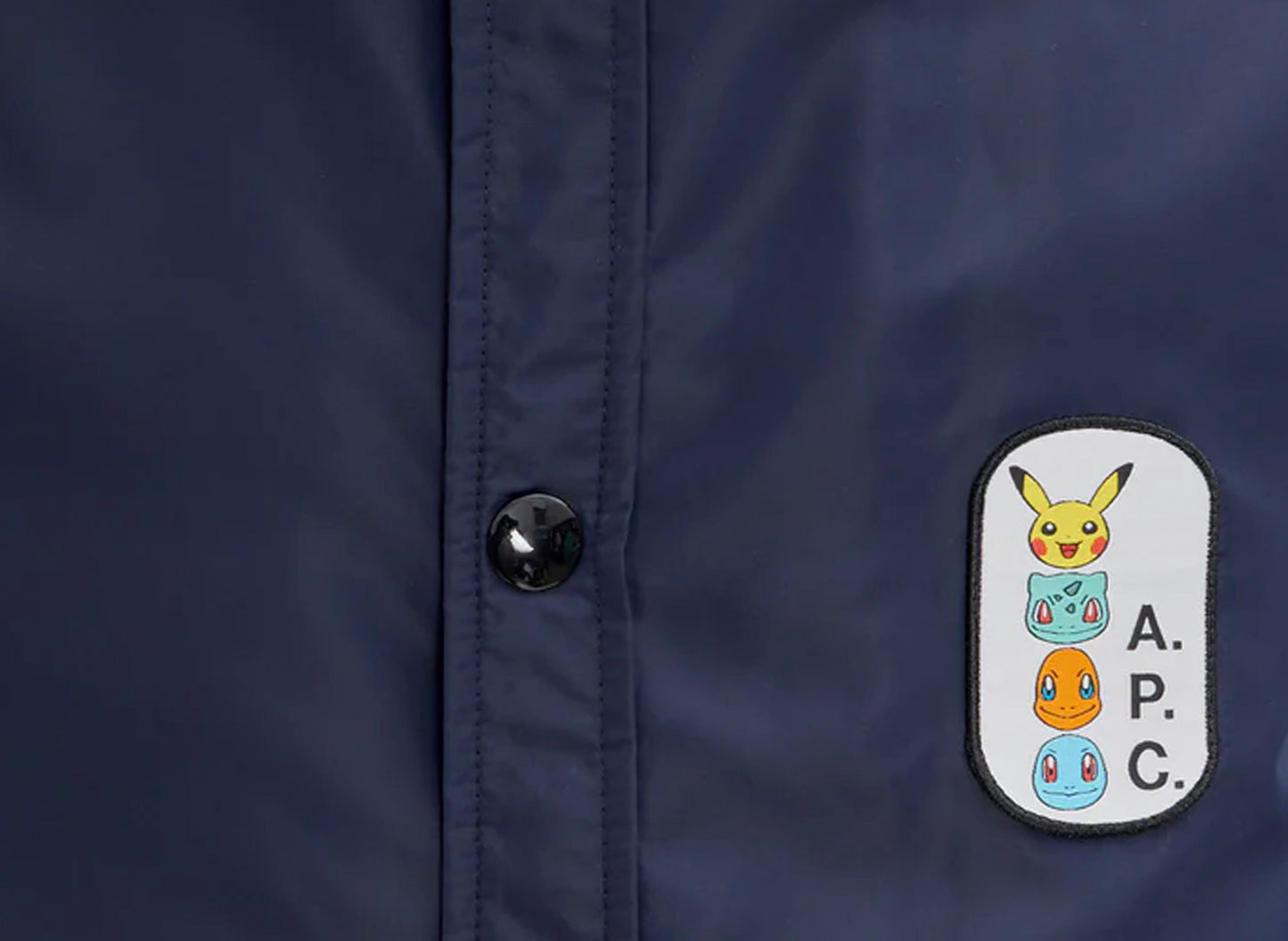 A.P.C. x Pokemon Coach Jacket in Navy Blue