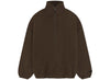Fear of God Essentials Brushed Half Zip Pullover in Brown