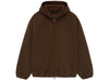 Fear of God Essentials Brushed Hooded Bomber in Brown