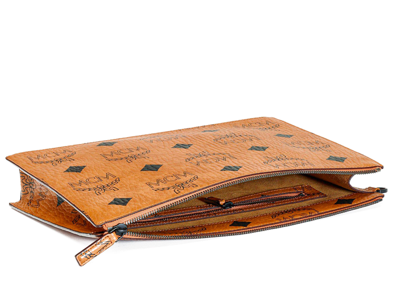 Flat Pouch Medium - Brown leather pouch