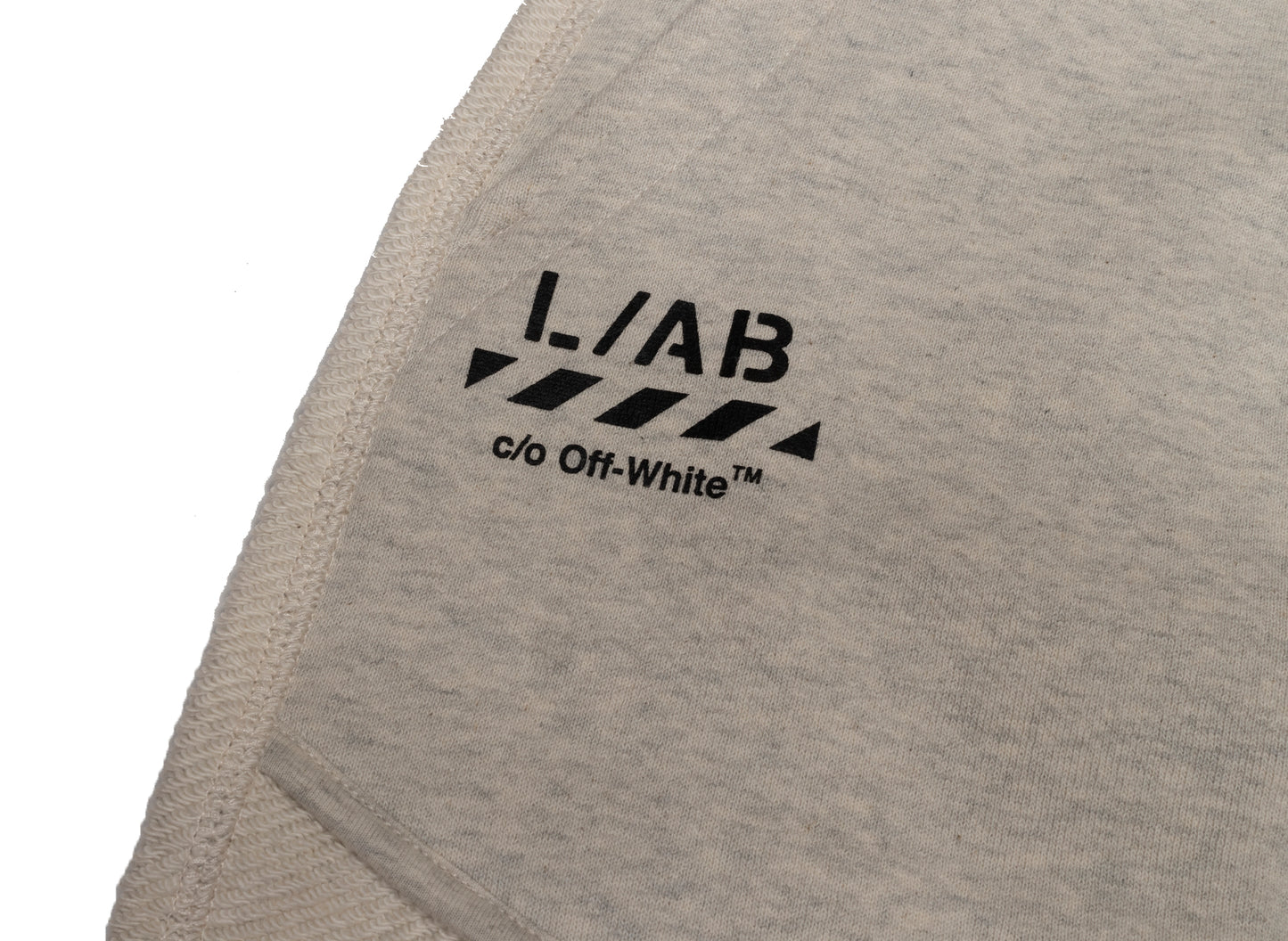 L/AB c/o Off-White™ Reverse Fleece Sweatpants in Oatmeal Heather