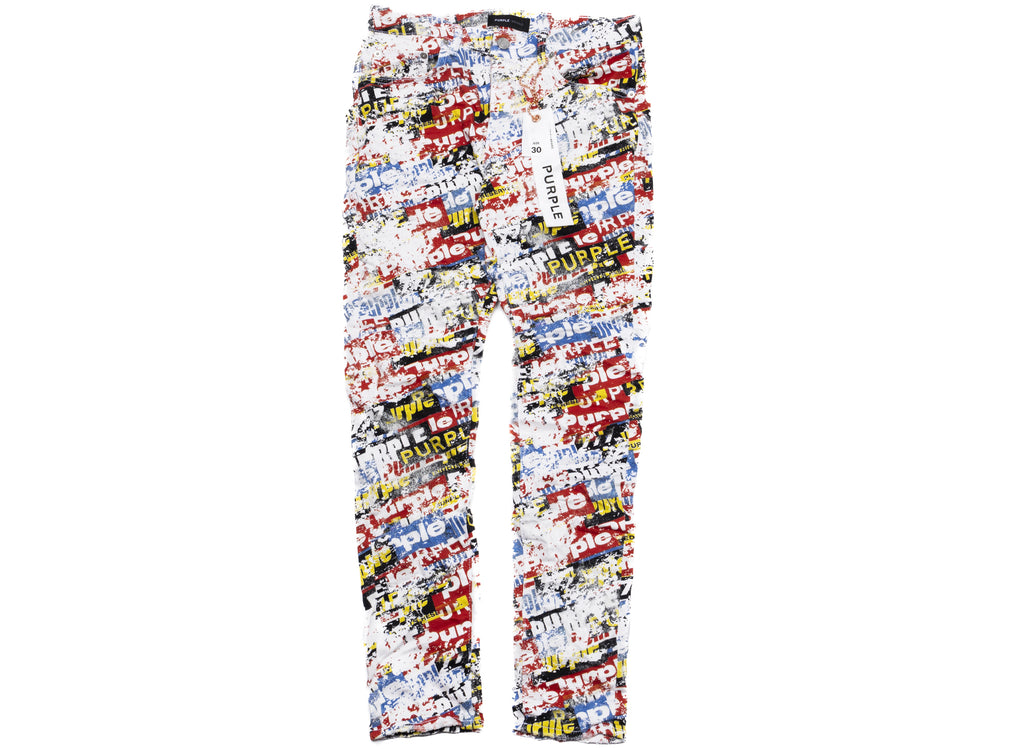 Purple Brand Stickers Denim Jeans