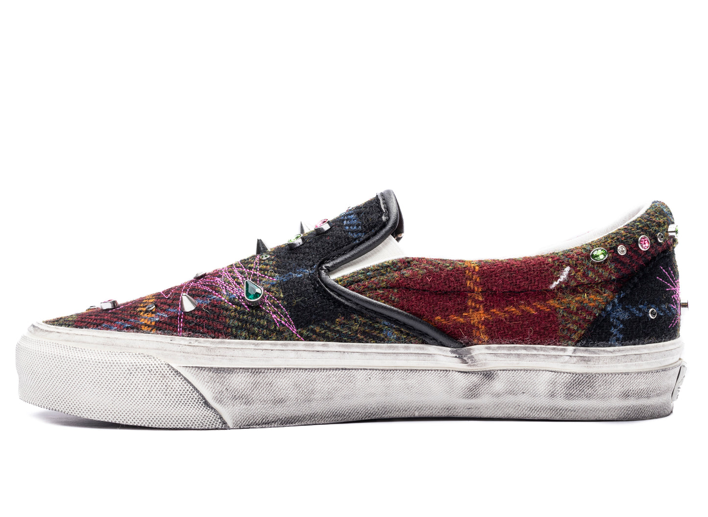 Vans x Harris Tweed LX Classic Slip-On 98 in Red / Multi