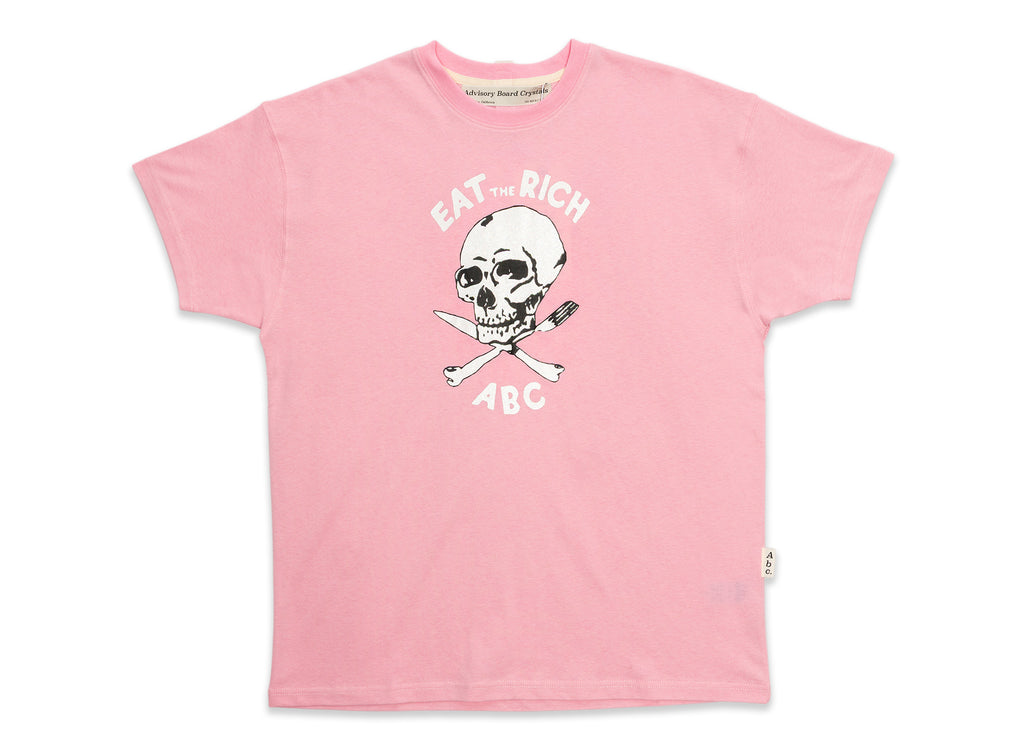 Advisory Board Crystals Abc. Skull S/S Tee in Pink