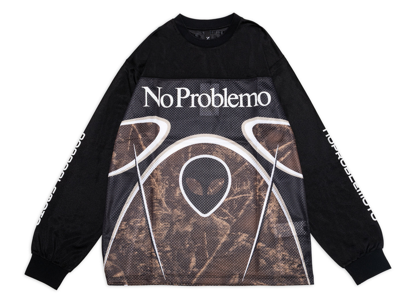 Chemise Moto Manches Longues "No Problemo Alien" Noire