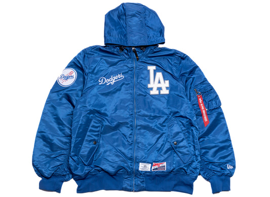 New Era Alpha Industries Los Angeles Dodgers MA1 Jacket F3 in Blue