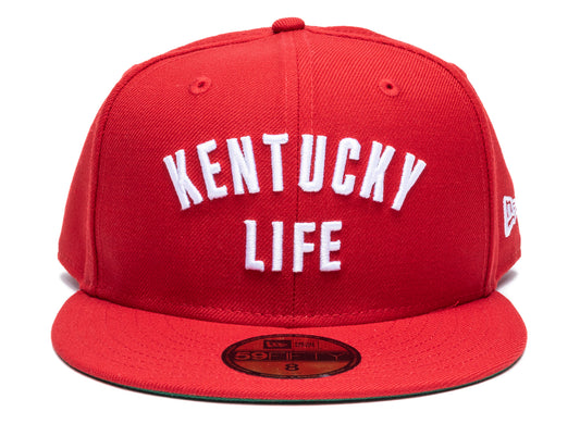 New Era x Oneness Kentucky Life Fitted Hat in Scarlet Red xld