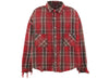 Saint Michael Flannel Shirt in Red/Grey