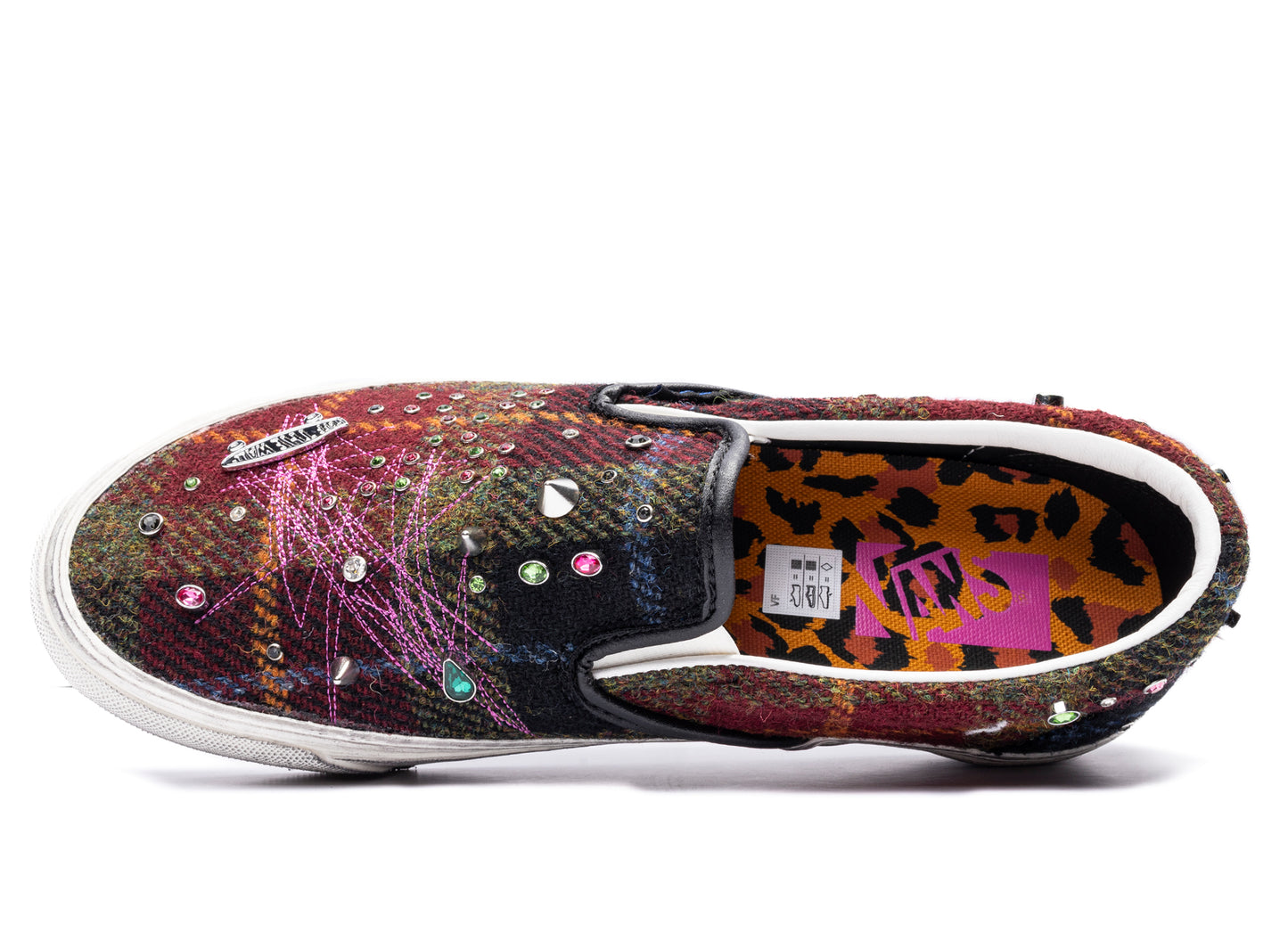 Vans x Harris Tweed LX Classic Slip-On 98 in Red / Multi