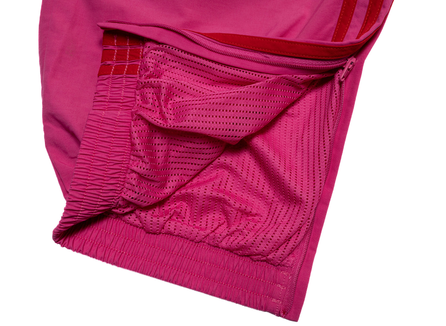 Adidas x Sp5der Nylon Track Pant in the Pink colorway, pink men's track pants, view 11