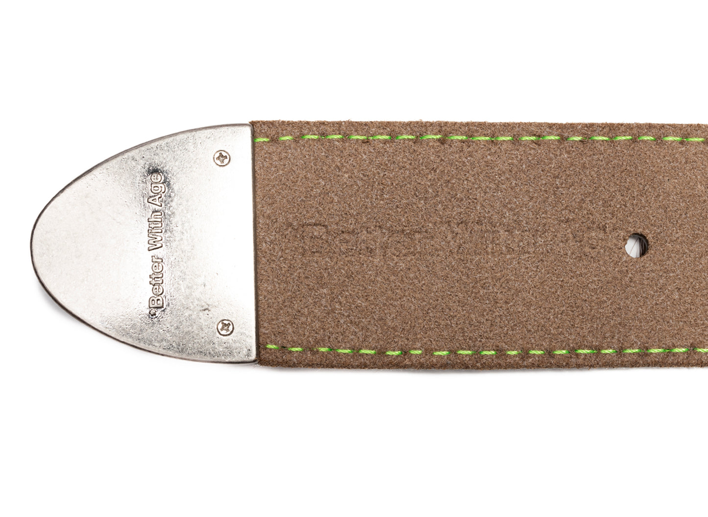 Better With Age Chastity Belt in brown, a one-of-one handmade men's belt, view 5