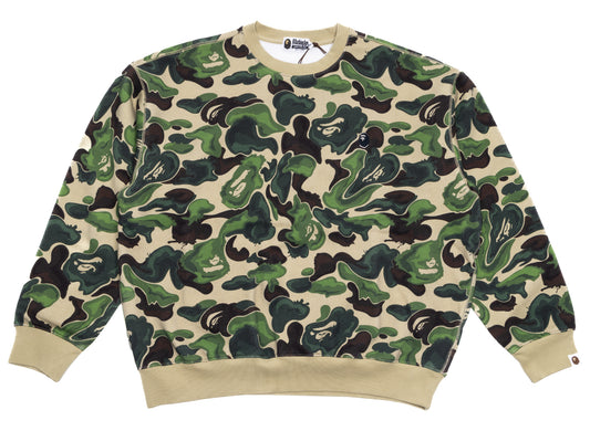 A Bathing Ape Art Camo Metal One Point Crewneck in Green