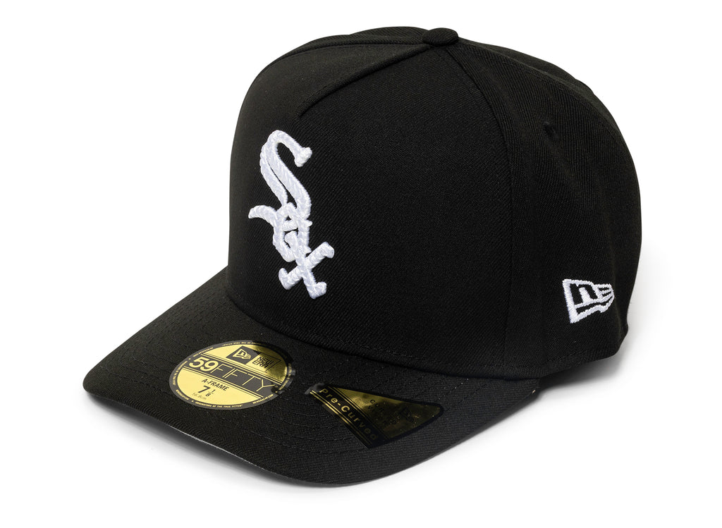 New Era Script Safety Pin Chicago White Socks Fitted Hat